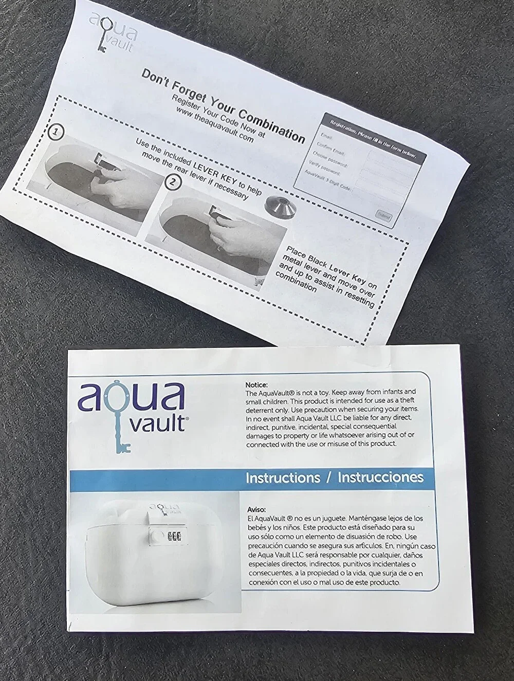 AQUAVAULT PORTABLE LOCK BOX & BEACH SAFE - AS SEEN ON SHARK TANK!